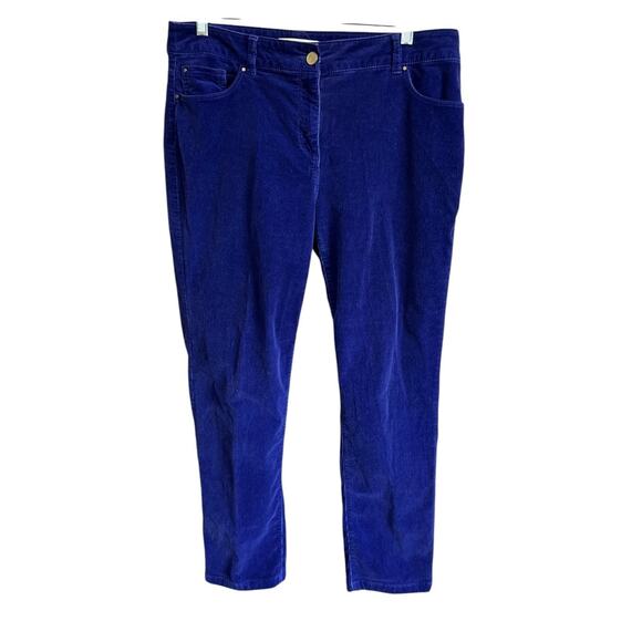 Chicos Corduroy Pants 1.5 Purple Fine Wale Stretch Mid Rise Straight 10 x 28 - Picture 2 of 5